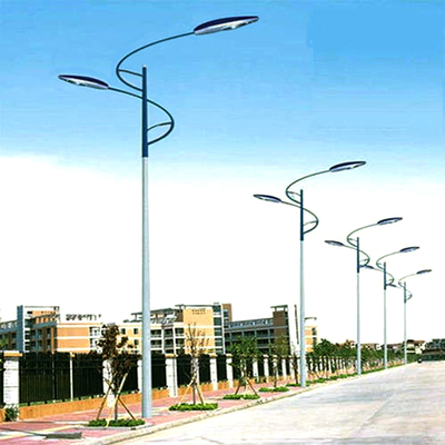 Hot Dip Galvanised Street Light Pole For Public Corrosion Resistant